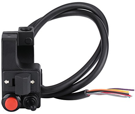 interruttore frecce moto + Interruttore del faro del manubrio del motociclo 22mm Pulsante del manubrio ATV Interruttori impermeabili Interruttore del clacson del segnale di svolta per GS