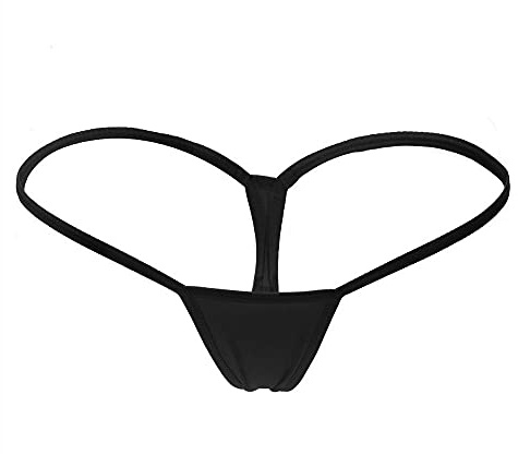 JFAN Perizoma Donna G-String Slip Mutande Tanga Intimo Jockstrap Estate Elastico Thong Nero S