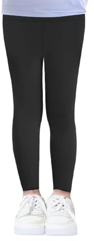 Vicloon Leggings Sportivi, Leggings Nero da Bambino, Leggings Bambina Sportivi Yoga Elastici Comodi, Sportivi per Bambini Leggings da Danza per Esercizio Yoga Jogging Balletto Ginnastica