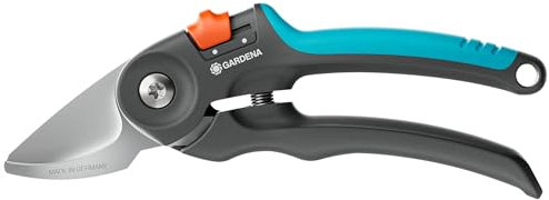 Gardena Secateurs PremiumCut Fresh Wood, Anvil Cut, 22 mm Cutting Diameter, ErgoTec Soft Grip Handles, Precision-Ground Steel Blades, PowerCoating (12241-20)