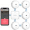 Detecteur De Fumée Intelligent avec Passerelle, Détecteur De Fumée pour La Maison, Wisualarm APP Notificaiton Push, Batterie Scellée De 10 Ans, EN14604 (5*détecteur De Fumée+1*passerelle)