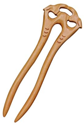 DECORNIJIA Retro Hårpinne U Hårsticka i Persikoträ Elegant Hårdekoration för Kvinnor och Flickor för Fest Resor och Dagligt Bruk Kompatibel med Kinesisk Stil och Vintage Frisyrer