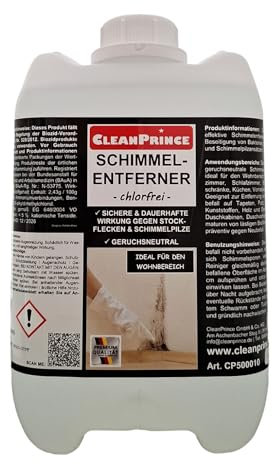 5 Liter Kanister CHLORFREIER Schimmelentferner chlorfrei | Schimmel-Entferner, Wohnräume, Innen, Schimmelex, Anti Schimmel, Reiniger
