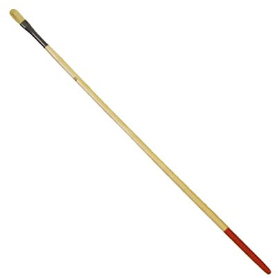 Amig - Pincel Plano Elaborado con PVC y Cerda Pura Mod. 4210 - Nº 10 - con Virola Metálica Negra con Mango de Madera Barnizada - para Multitud de Usos