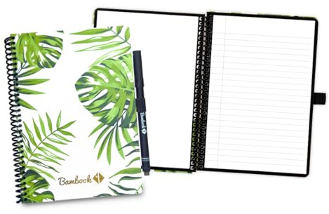 BAMBOOK - Notepad - Couverture Rigide - A5 - Pointillés - Bloc Note Effacable & Réutisable