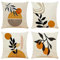 Kissenbezug 50x50 4er Set, Deko Kissenhülle 50x50 Orange für Gartenlounge Sofa Dekokissen Wohnzimmer Schlafzimmer, Kissenbezüge Garten Outdoor Kissen Sofakissen Couchkissen Zierkissen