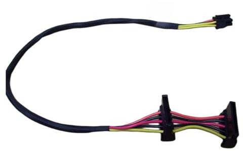 lilila-ree SATA Power Cable for Dell Inspiron 3653 3650 Series, Right-Angle SATA 15 Pin x2 to Mini 6 Pin ATX Adapter Compatible Part No. GP2JM 14.5-inch(37cm)