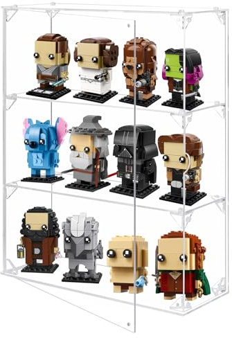 FHMIDIC Vitrine en acrylique transparente à 3 couches pour figurines Funko Pop, vitrine murale étanche à la poussière, vitrine alternative en verre pour objets de collection, Lego, modèles, jouets