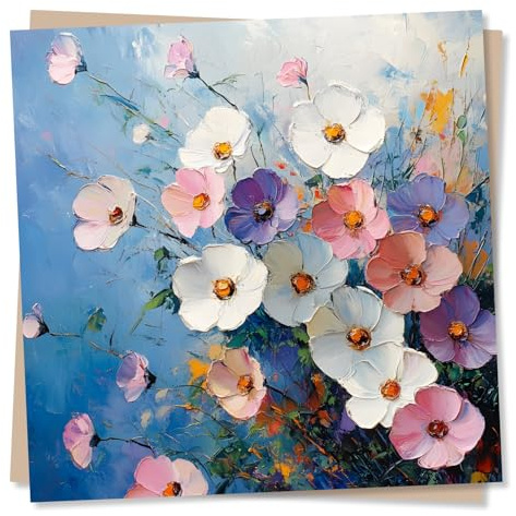 Birthday Card for Women, Female, Her - Beautiful Colourful Floral Design - for Nature or Flower Lovers - for A Special Someone - Made in UK