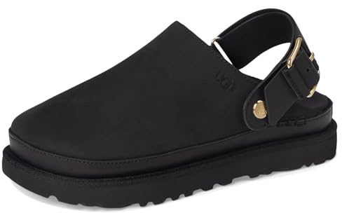 UGG Women's Goldenstar Villa Clog Shoe, Black, 7