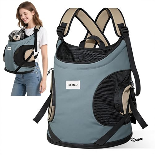 ALLSOPETS Dog Carrier Backpack, Portable Cat Backpack, Icelandic Blue