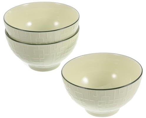 BESTOYARD 3pezzi Ciotole Ceramiche Eleganti Per Zuppa Insalata e Pasta Ciotole Miniature Ceramica Resistente e Sicura Per Cucina e Tavola
