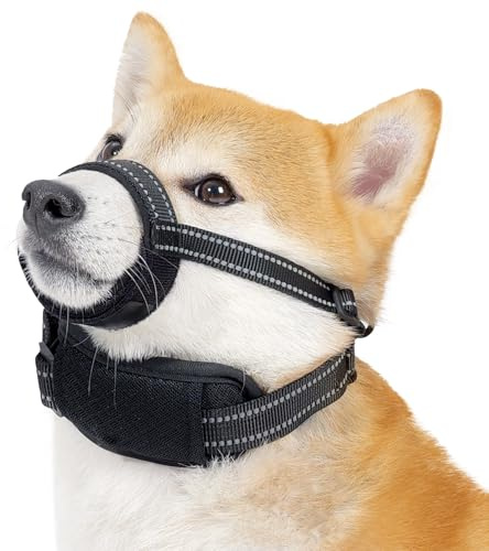 Dog Head Collar with Soft Fabric, Dog Head Harness to Stop Pulling, Pet Training Halter Head Collar, Gentle Leader Harness Dogs Medium Large (L)