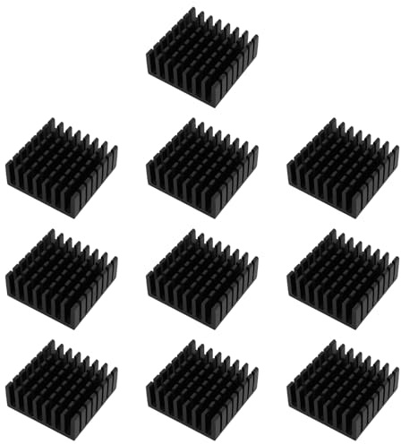 LT Easiyl 10Pcs Heat Sink Adhesive Pad 25x10mm for Computer Chipset Cooling IC, Electronic Equipment