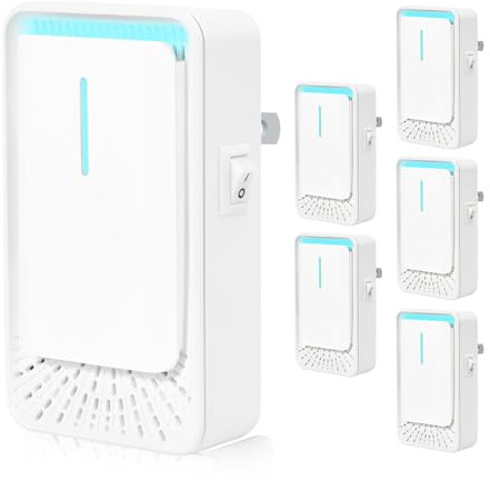 Ionizzatori ad aria plug-in – Confezione da 6 purificatori d'aria con tecnologia agli ioni negativi, silenzioso, mini deodorante per casa, camera da letto, ufficio, cantina, purificatori d'aria