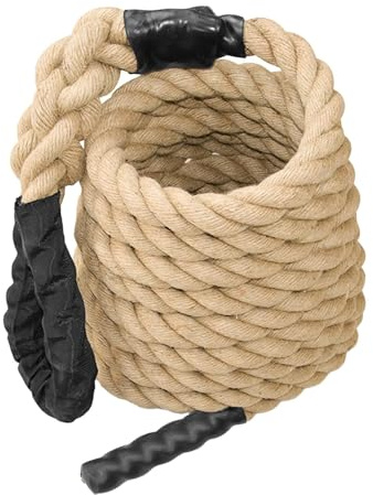 SZLIFE Fune da Arrampicata Palestra Corda Fitness Esercizi Allenamento Judo Materiale Juta Resistente Adatto per Adulti Principianti Palestra Casa Allenamen, 3 Metri