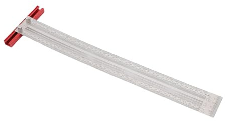 YWBL-WH Marcado de la Regla T Ruler 400 Mm Herramienta de Medición de Aleación de Aluminio de Acero Inoxidable con Escamas Grabadas Profundas para la Ingeniería de Decoración de