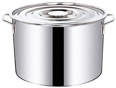 Induktionssäker grönsaksgryta i rostfritt stål med lock, snabb värmeledning, lämplig for alla spisar(50 Litres)