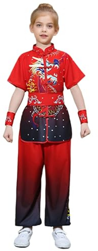 dPois Costume Kung Fu Enfants Garçons Filles Arts Martiaux Vêtements Unisexe Uniformes Traditionnels Chinois Tai Chi Chinois Ensembles 3-16 Ans