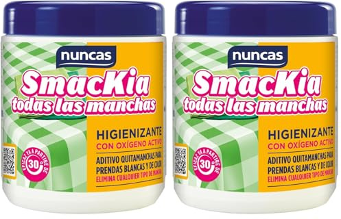 Nuncas Smackia Todas las Manchas - Quitamanchas cada Mancha - 600g (Paquete de 2)