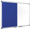 Bi-Office Maya - Tablero combinado fieltro/magnético, 900 x 600 mm, color azul