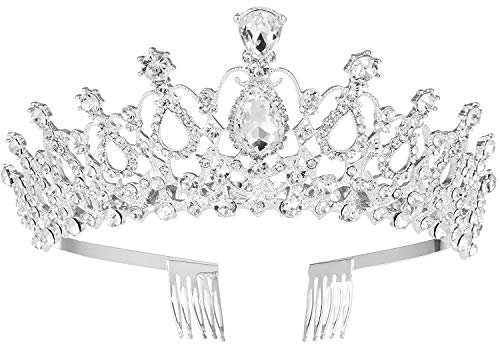 MaoXinTek Kristall Haarband Krone Tiara Haarspange Frauen für Hochzeit, Strass Brautkrone für Party Dekoration