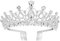 MaoXinTek Kristall Haarband Krone Tiara Haarspange Frauen für Hochzeit, Strass Brautkrone für Party Dekoration