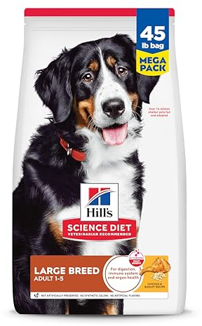 Hill's Science Diet Adult 1-5 Large Breed Dry Dog Food, Chicken & Barley, 45 lb. Bag
