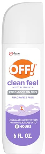 OFF! Clean Feel Insect Repellent Spritz with 20% Picaridin - Long-Lasting DEET-Free Protection from Mosquitoes, Fragrance-Free Pest Control For Ticks & Flies, Camping, Bug Spray - 6 oz