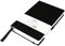 bandeax Notizbuch A5 liniert Hardcover - 320 Seiten, 160 Blatt - 120 GSM tintenfestes dickes FSC Papier - Diary Notebook für Tagebuch, Bullet Journal, Ideenbuch, Business (Schwarz)