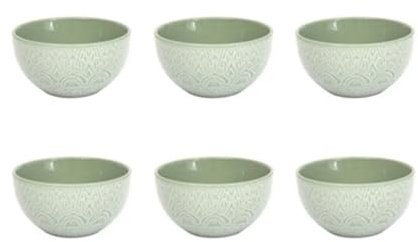HOME DECO FACTORY Bol Sahara en Céramique 65 cl Design Moderne Vert | Céramique, bol Sahara, 65 cl, design moderne et élégant, soupes et salades, service de table, vert