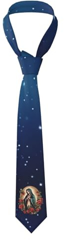 SwpWab Traditional The Virgin Mary Novelty Skinny Men'S Necktie Perfect Formal Events Festive Occasions