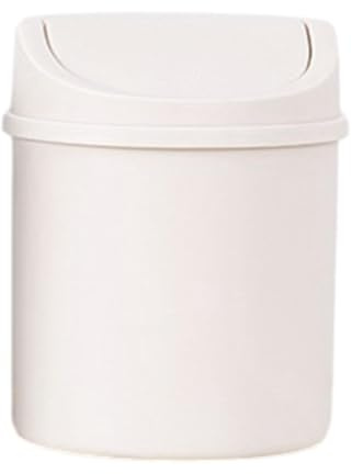 Genérico Papelera De Escritorio, Cubo De Basura Con Tapa Giratoria, Cubo De Basura De Mesa Con Tapa, Papelera Pequeña Para Interior De Coche, Cocina, Dormitorio, Oficinas