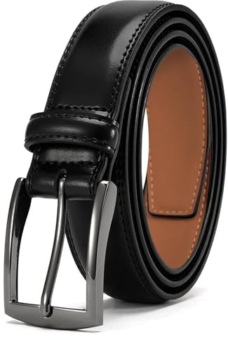 flintronic Gürtel Herren Leder, 110 cm Ledergürtel Herren, Metall Retro Jeansgürtel Gürtel Wendegürtel 33mm, Leder-Gürtel Herren für Jeans Anzugschuhe Anzug