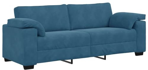 vidaXL 3-Sitzer-Sofa Blau 178 cm Samt