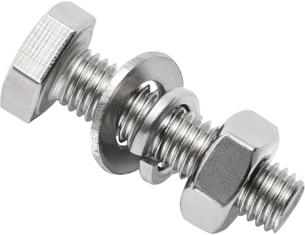 msymsyu Lot de 40 vis à tête hexagonale M5 x 12 mm en acier inoxydable M5 avec écrous, rondelles et rondelles à ressort pour montage DIY de différents appareils mécaniques