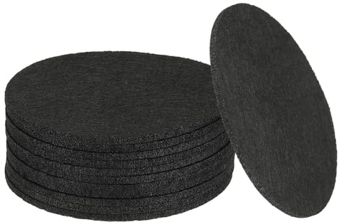 sourcing map Posavasos de fieltro para bebidas, 12 posavasos de café de 3.5 pulgadas que protegen muebles y mesas de marcas de agua, uso en bares, color negro