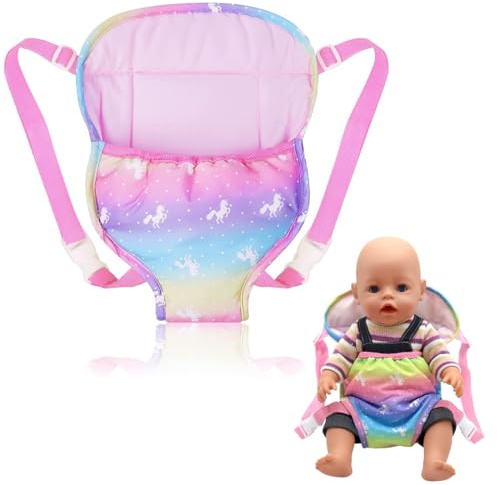 DIFLAX Portabebés para Muñecas, Porta Muñecas, Accesorios para Muñecas, Transportador de Muñecas, Correas Ajustables, Muñecas Reborn para Muñecas de 18 Pulgadas, Niños Juguetes
