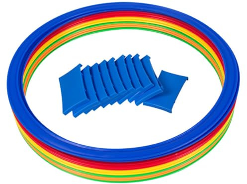 POPETPOP 10 Anelli da con Fibbia Colorate Outdoor per Coordinazione Mano-occhio e Allenamento Agilità per Feste e Attività in Giardino