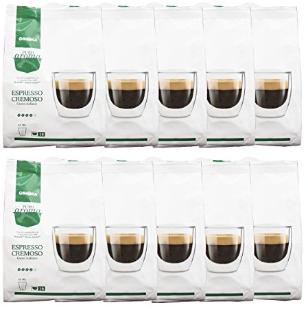 Puro gimoka aroma, espresso gusto italiano cremoso capsules de café nescafé dolce gusto compatible vert, 160 capsules