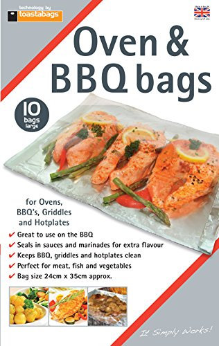 Toastabags Oven and BBQ Bags, Transparent, Pack of 10, Unknown, Large