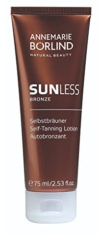 ANNEMARIE BÖRLIND SUNLESS BRONZE Selbstbräuner (75 ml) - Für Gesund Aussehende Bräune ohne Sonne, Verleiht Gesicht und Körper eine Natürliche Bräune, Vegan