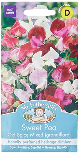Mr Fothergill's 16207 Flower Seeds, Sweet Pea Old Spice Mixed (grandiflora)