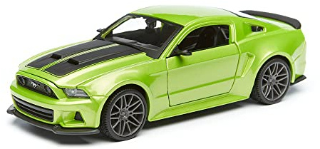 Maisto 31506 – Modellbil 1:24 Ford Mustang Street Racer 14, metallic ljusgrön, grön