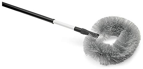 Idealclean - Staubwedel Bienenpulver mit Teleskopstange 150 cm Kunsthaar oval bunt