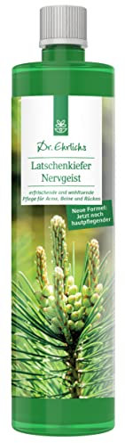 Dr. Ehrlichs Latschenkiefer Nervgeist 500 ml - bei Muskelverspannungen, Zerrungen, Schwellungen, kalten Händen & Füßen - perfekt für Nacken, Schulter, Knie und Gelenke - Naturkraft zur Entspannung