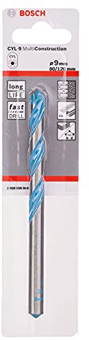 Bosch Professional - Broca multiuso CYL-9 MultiConstruction 9 x 80 x 120 mm