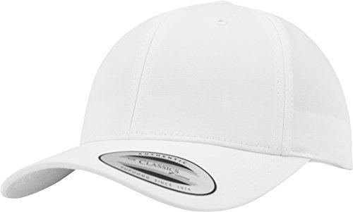 Flexfit Damen und Herren Baseball Caps Curved Classic Snapback Cap, Farbe Weiß
