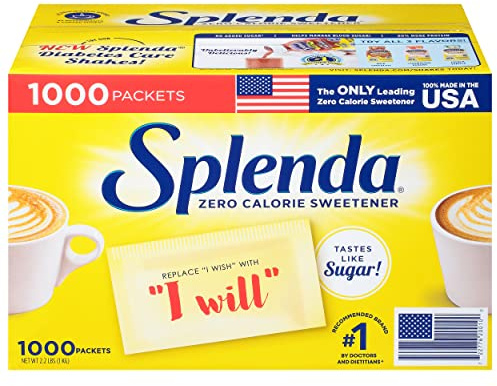 Splenda No Calorie Sweetener 1000 Individual Packets Value Pack (Net Wt. 2.2