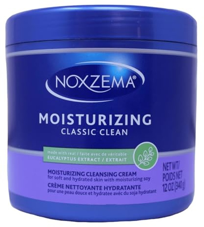Noxzema Classic Clean Moisture Cleansing Cream 12oz Jar (2 Pack)
